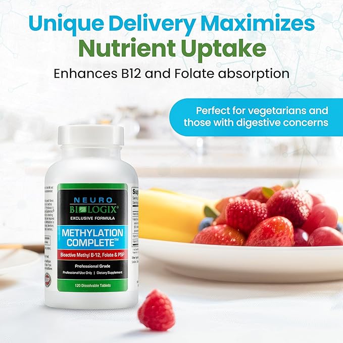 Methylation Complete - Methylated B Complex Vitamins to Aid Over 200 Body Processes - Methyl B Complex to Support Energy, Cell Function & Immunity - Enhanced Absorption with Methyl B12 B6 & Folate