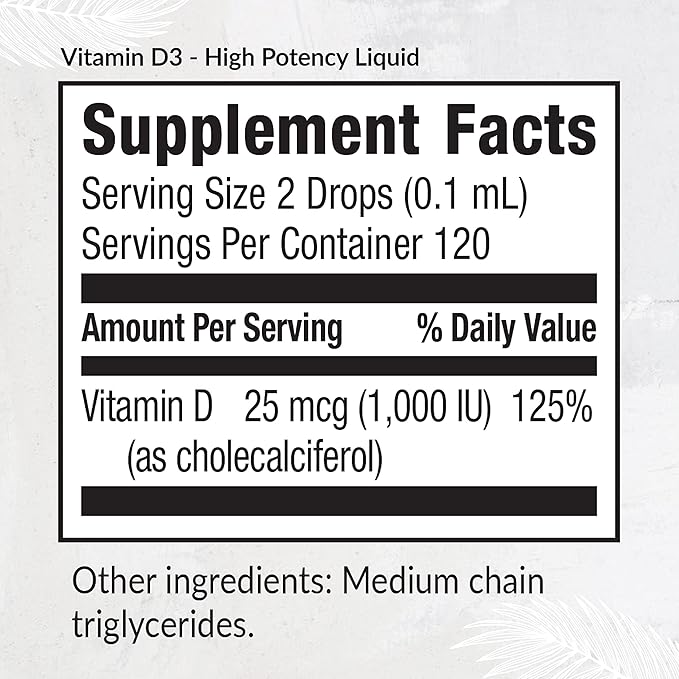 Equilife - Vitamin D3: Liquid Vitamin 3 Supplement, Immunity Support Drop, Promotes Bone Health, Helps Increase The Effectiveness of Calcium & Phosphorus, Formulated for Maximum Absorption (12 ml)