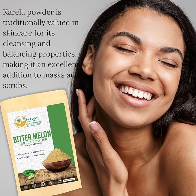 Bitter Melon Powder (Karela, Momordica Charantia), 100% Natural, Non-GMO, Gluten-Free, Supports Healthy Lifestyle & Wellness, 5.3 oz / 150 gm