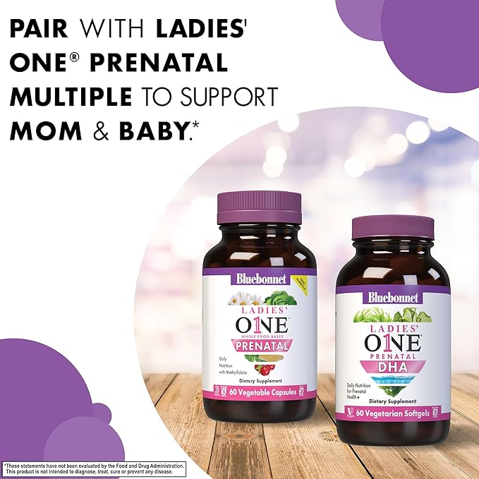BlueBonnet Early Promise Prenatal Gentle DHA 200 mg Vegetable Capsules, 60 Count ('743715001794)
