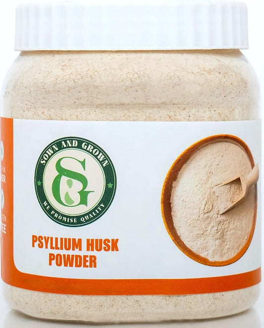Sown and Grown Psyllium Husk Powder 1.5lb | Easy Mixing Dietary Fiber | Cleanse Your Digestive System | Finely Ground Powder | Ideal for Gluten Free Baking | Non-GMO