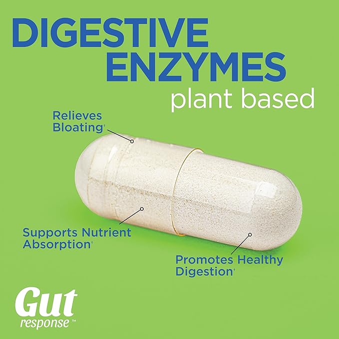 Digestive Enzymes, Digestive Support, Relieves Bloating, 5 Probiotic Strains, 11 Active Enzymes, 60 Capsules