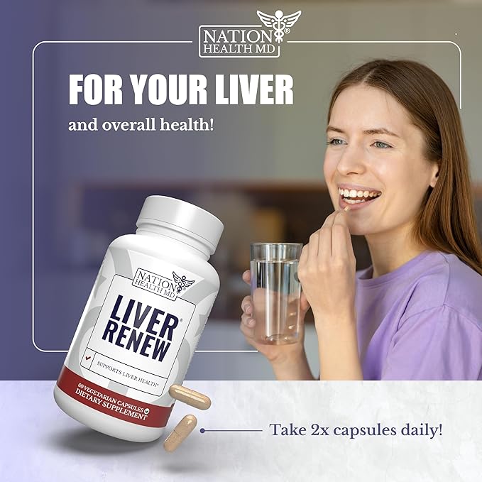 Liver Renew - Liver Cleanse Detox & Repair - Liver Support Supplement with Artichoke Extract, Milk Thisle, Dandelion and Turmeric - 360 Capsules