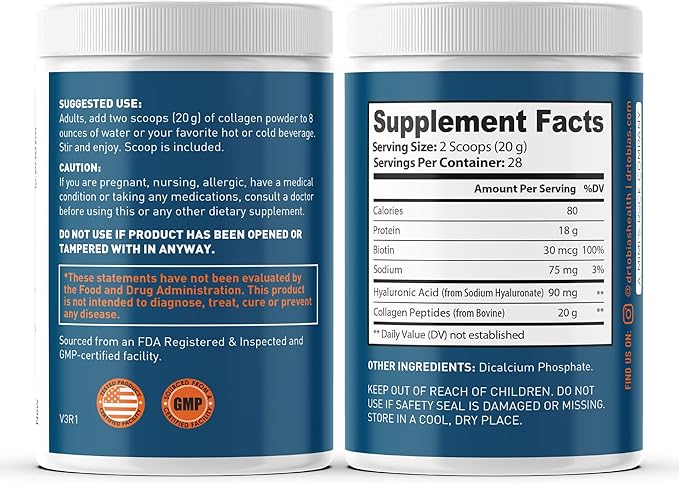Dr. Tobias Omega 3 Fish Oil & Collagen Peptide Supplements, Supports Heart, Brain, Bone, Joint & Immune System, Promotes Hair, Skin, Nail Health and Beauty