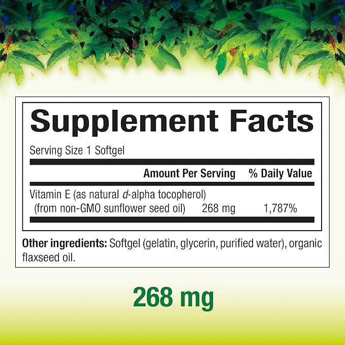 Whole Earth & Sea from Natural Factors, Sunflower Vitamin E, Whole Food Supplement
