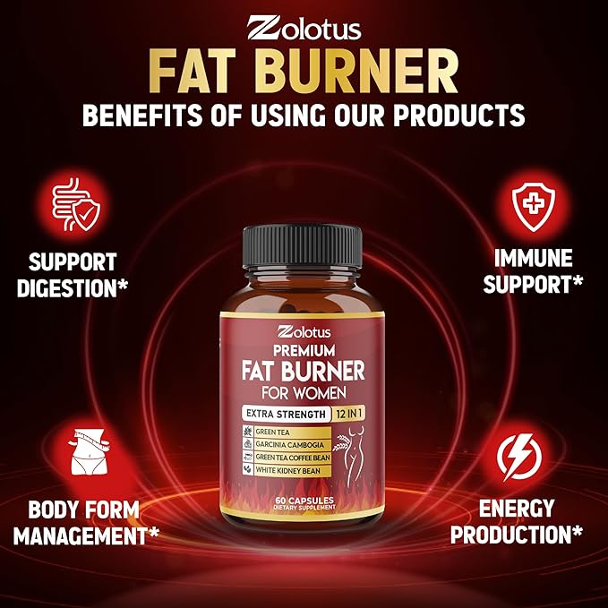 Premium Weight Loss Pills for Women, 2 Months Supply, The Best Belly Fat Burners for Women and Men, Metabolism Booster, Energy Pills, Highest Potency with Green Tea Extract 98%