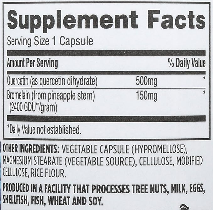 Whole Foods Market, Quercetin with Bromelain, 100 Count