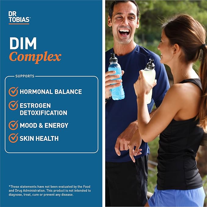 Dr. Tobias Omega 3 Fish Oil and DIM Complex Supplements, Supports Heart, Brain Immune Function and Hormone Balance for Women & Men with BioPerine, Borccoli Extract & Calcium D-Glucarate, 60 Capsules