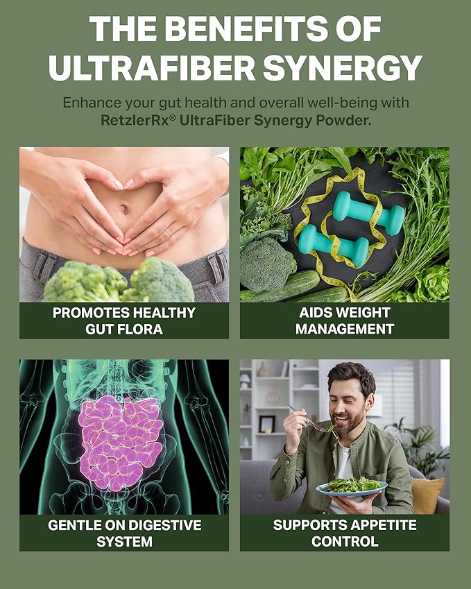 Ultra Fiber Lean Powder Supplement - Natural Soluble Propolmannan for Satiety & Digestive Health - Prebiotic Fiber for Bowel Regularity - Gluten-Free, Non-GMO Formula