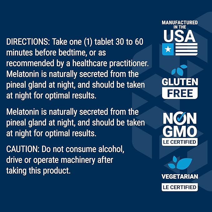 Life Extension Melatonin 6 Hour Timed Release, 750 mcg, Extended-Release Formula for Gentle Sleep Support, Healthy circadian Rhythms, Cellular Defense, Gluten-Free, Non-GMO, Vegetarian, 60 Tablets