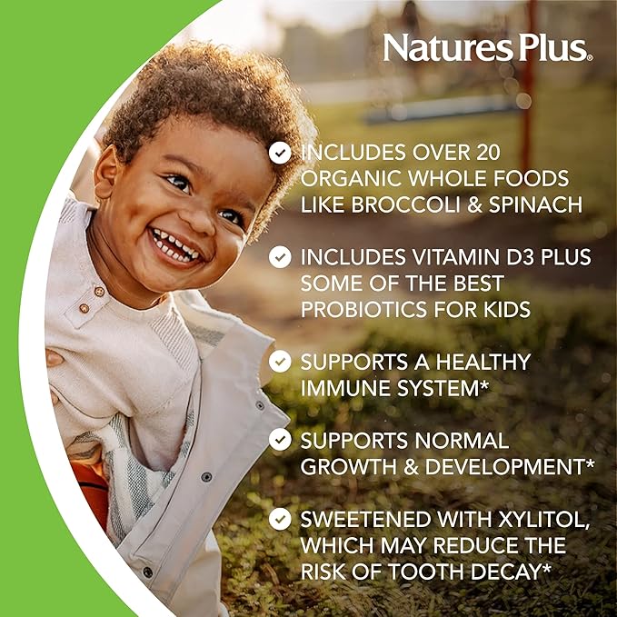 NaturesPlus Animal Parade Gold Children's Liquid Multivitamin, 16 fl oz - Natural Tropical Berry Flavor - Immune Support Supplement - Gluten Free, Vegan - 32 Servings