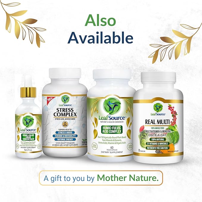 Humic Fulvic Acid 60 vcap 77 Trace Minerals Electrolytes Collagen Vitamins Superior Humic to Fulvic Ratio More Energy Better Gut Health Joint Health Hydration Nutrient Absorption