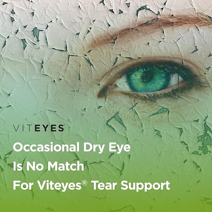 Viteyes Tear Support Eye Soothing Blend, Occasional Dry Eye Supplement, No Eye Drops, Redness Relief, Eye Vitamin, Allergy Support for Itchy Eyes, Omega-3 Fish Oil, 30 Softgels