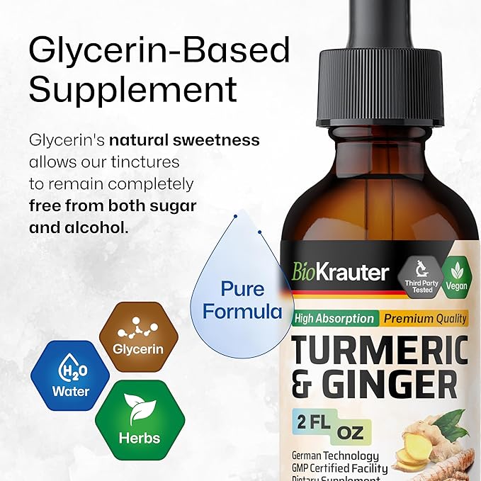 Boswellia Turmeric 100 Capsules & Turmeric Ginger Tincture 2 Fl. Oz.