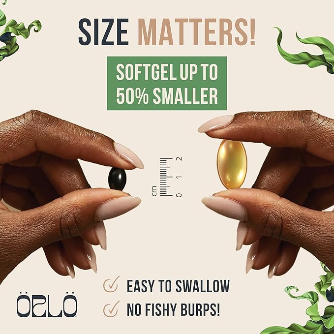 Orlo DHA - Vegan DHA Omega 3 Supplement - Triple Strength Omega3s - Plant Based DHA & EPA Fatty Acids Algae Omega-3 Oil - Krill or Fish Oil Alternative (60 Mini Softgels KIT)
