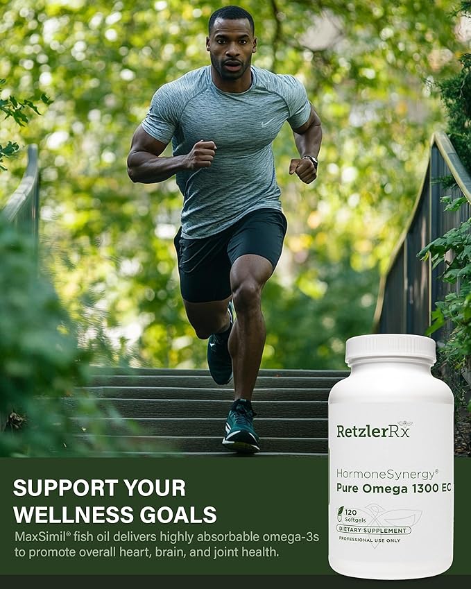 Omega 1300 EC Fish Oil Softgels - High-Strength Omega 3 Supplement with Enhanced Absorption - IFOS Verified, Enteric Coated, 600mg EPA, 260mg DHA - 120 Count