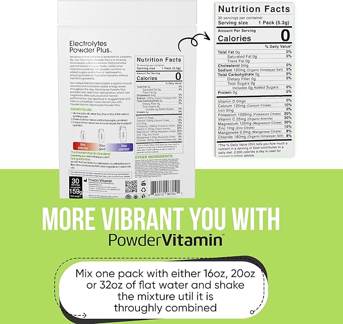 Electrolytes Powder Plus Keto, Variety Pack, Zero Sugar, 1000mg Potassium, 120mg Calcium, 120mg Magnesium, Non-GMO, Zero Calories, 30 Hydration Packets