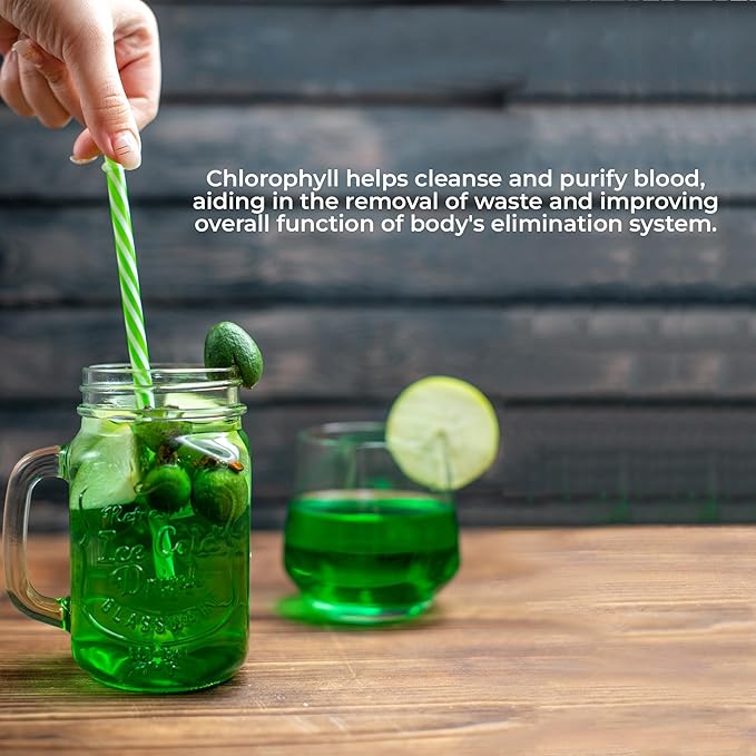 Vidanat Liquid Chlorophyll 500ml - Natural Detox, Immune Support & Energy Booster - Helps Digestion, Freshens Breath & Promotes Alkaline Balance