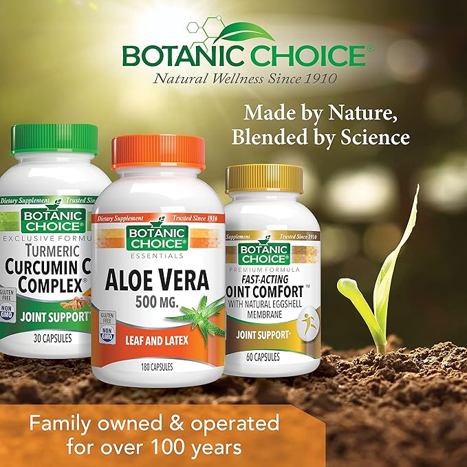 Aloe Vera- Leaf and Latex, Digestive, Liver, Stomach health-Contains Amino Acids, Vitamins, Minerals, Enzymes- 500mg-Gluten Free, Non-GMO-180 capsules