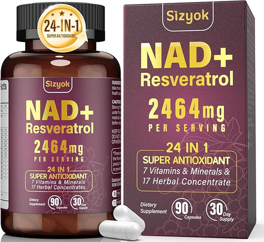 NAD Supplement, Liposomal NAD+ Supplement with Resveratrol, NAD Resveratrol Supplement - Boost NAD+ for Aging Defense, Energy, Focus - Ultra Antioxidant Capsules,70