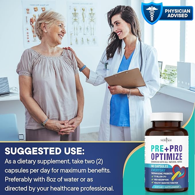 Pro Optimize Probiotics for Women, Menopause, 70 Billion CFU, Digestive Health - Relief for Bloating, Hot Flashes, Joint Support, Night Sweats - Gut Health & Metabolism - Dong Quai (120 (Pack of 2))