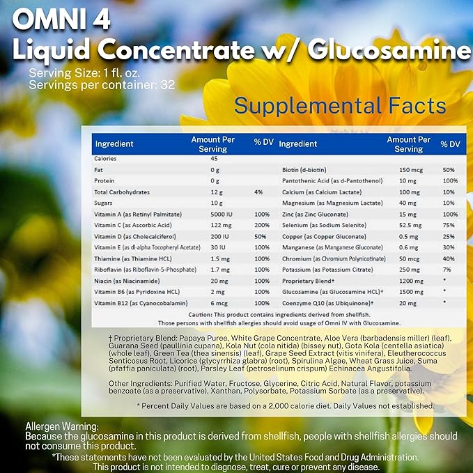 Omni IV with Glucosamine and Co-Q10, 32 oz
