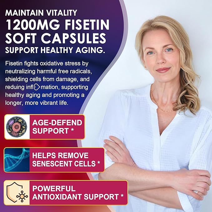 Fisetin Supplement + Vegan Omega-3 Algae Oil
