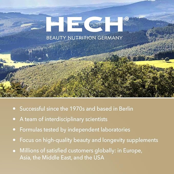 HECH Caviar Collagen Ruby Elixier - Beauty Supplement with 11,000 mg Marine and Caviar Collagen Peptides, Polyphenols and Complex of 9 bioactive Vita-Mineral Nutrients