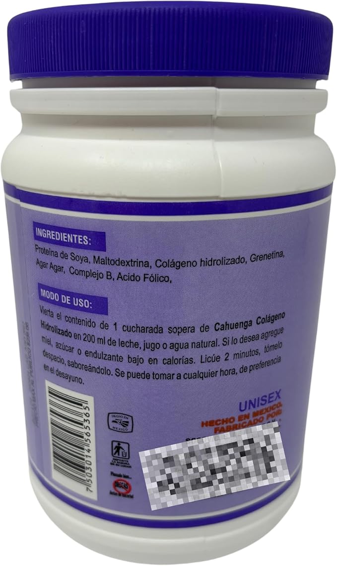 CAHUENGA Colageno Hidrolizado (Hydrolyzed Collagen) 500g