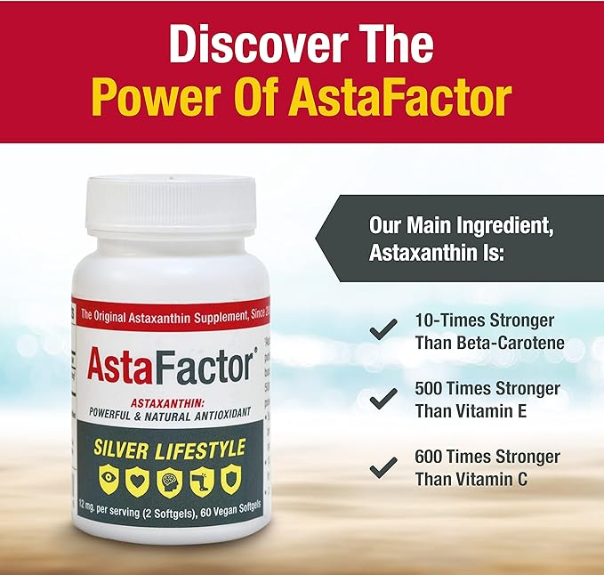 Silver Lifestyle Astaxanthin Supplement 60 Softgels