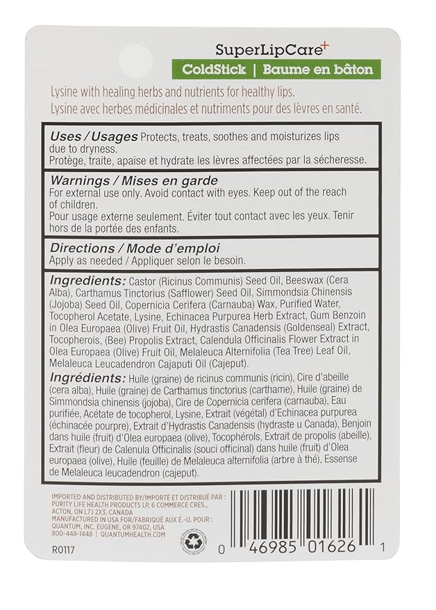 Super Lysine Plus Coldstick With SPF21 Quantum 1 Stick