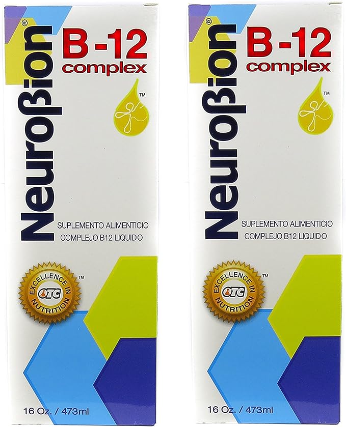 Neurobion Vitamin B12 Complex 16 Oz Liquid Citrus Flavor 2 Pack