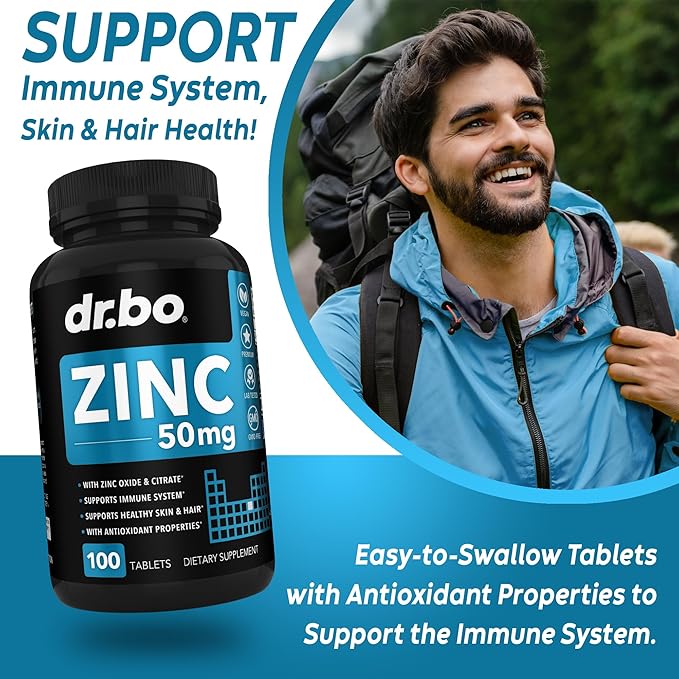 DR. BO Electrolyte Pills Salt Capsules & Zinc - Electrolytes Tablets with Potassium, Magnesium, Sodium, Chloride, Calcium Salts Supplements - Zinc Supplements 50mg Tablets Supplement Oxide Citrate