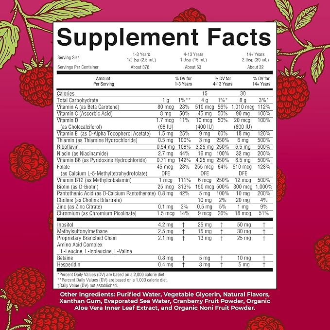 Multivitamin for Women, Men & Kids by MaryRuth's | Liquid Morning Multivitamin | Mens, Womens Vitamins | Vitamin A C D E B6 B12 Biotin Zinc | Beauty | Vegan | Non-GMO | Gluten Free | 32 Servings
