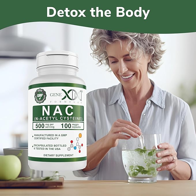 Genex Formulas NAC 500mg (100 Capsules) N-Acetyl Cysteine, Supports Liver Health - Non-GMO, Gluten Free, Vegan (3 Month Supply)