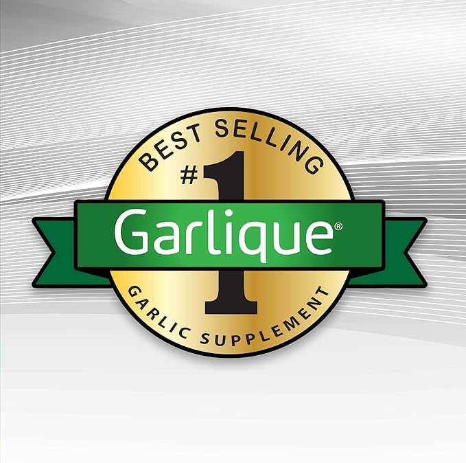 Garlique Garlic Extract Supplement, Healthy Blood Sugar Formula, 6000 mcg allicin, Odorless & Vegan, 60 Caplets