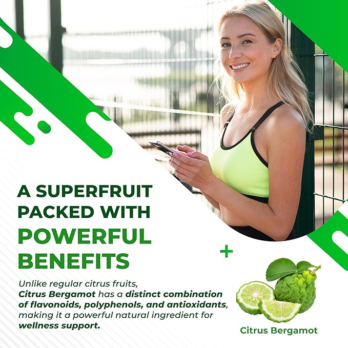 Citrus Bergamot 9-in-1 Formula - with Cinnamon Turmeric Odorless Garlic, Olive Leaf, Artichoke - Made and Tested in The USA