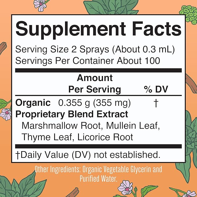 MaryRuth Organics Throat Spray (Unflavored) & Echinacea Purpurea Drops | USDA Organic, Clean Label Project Verified® | Vitamins for Throat Relief, Immunity & Overall Health | Vegan, Non-GMO