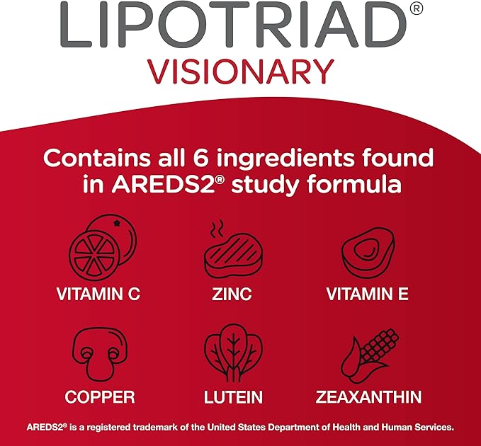 Visionary Eye Vitamin and Mineral Supplement with AREDS2® Ingredients in Our own Custom Formula, 90 Count