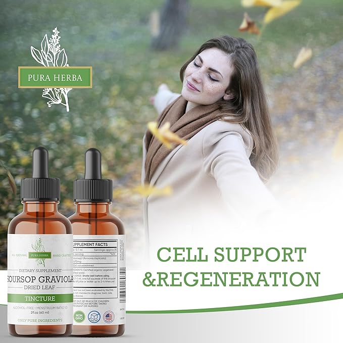 Organic Soursop Extract – Graviola Drops – Soursop Bitters Liquid – Soursop Tincture – Herbal Soursop Liquid Supplement – 2 fl oz