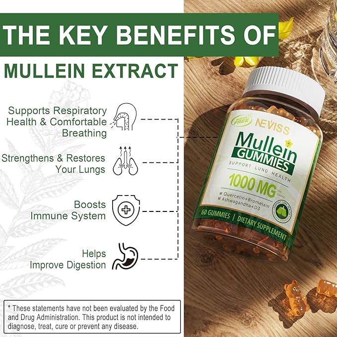 Vegan Omega 3 Gummies 1000mg + Mullein Gummies