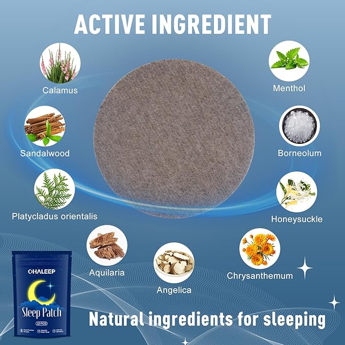 Sleep Patch Portable and Comfortable, Sleep Patches for Adults Extra Strength Wake Up Refreshed, 12 Patches