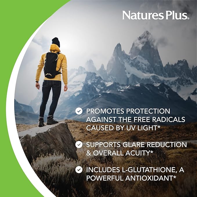Natures Plus Advanced Therapeutics Lutein Rx-Eye - 20 mg, 60 Vegetarian Capsules - Eye Function Support Supplement Enhanced with Zeaxanthin, Antioxidant - Gluten-Free - 20 Servings