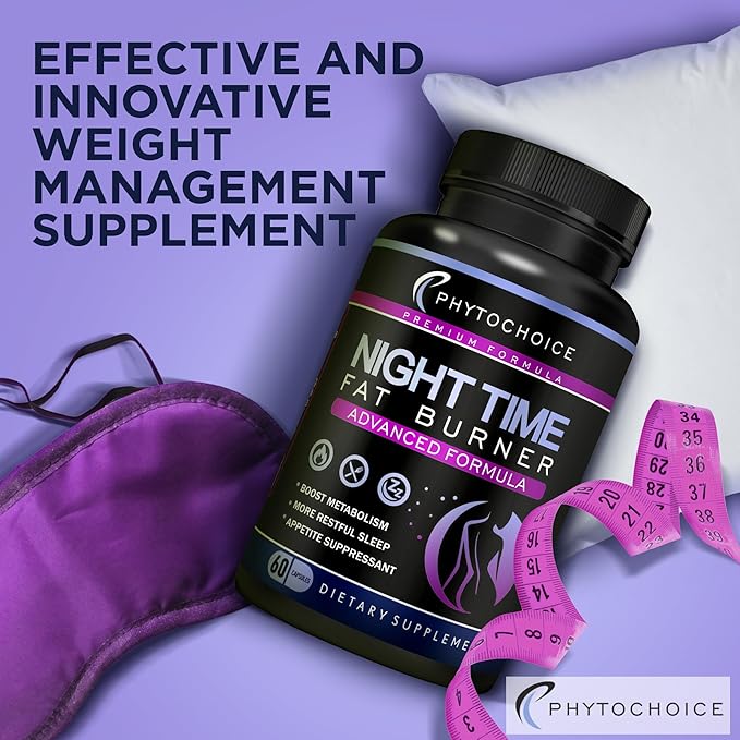 Night Time Weight Loss Pills for Women-Carb Blocker Appetite Suppressant with Melatonin-Fat Burner Diet Pills that Work Fast for Women-Nighttime Metabolism Booster-Overnight Fat Burning Pills-2 Pack