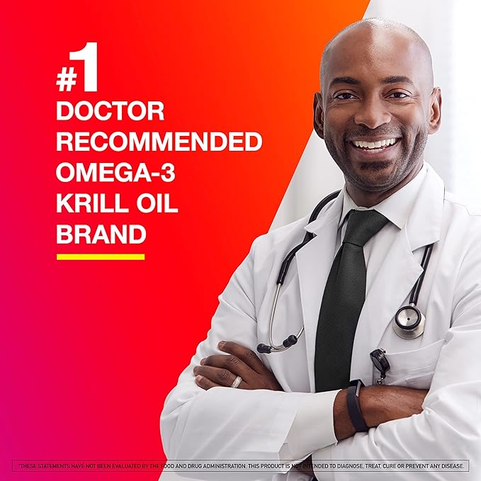 Omega-3 Blend Total Body + Refresh 500mg Softgels, MegaRed (65 count in a bottle), Easily Absorbed Krill Oil, To Support Your Heart, Joints, Brain & Eyes