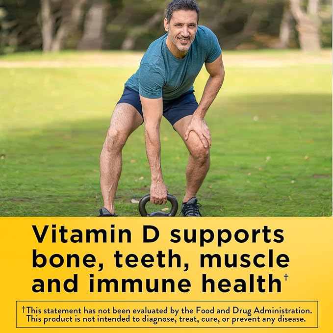 Nature Made Vitamin D3 K2, 5000 IU (125 mcg) Vitamin D, Dietary Supplement for Bone, Teeth, Muscle and Immune Health Support, 30 Softgels, 30 Day Supply (Pack of 2)