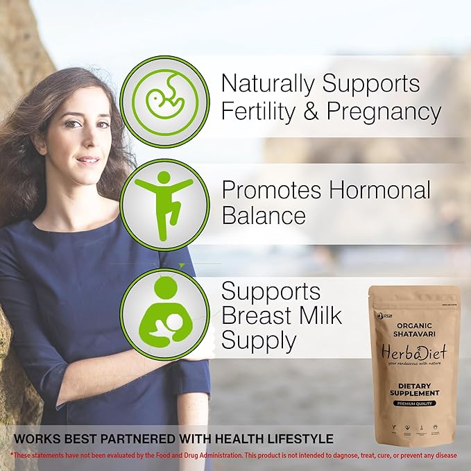 Shatavari Root Organic Powder | Ayurvedic Herb for Women Health Support, Balanced Female Hormones, Lactation Supplement | 100% Pure Wild Asparagus Racemosus Roots (227 gram/ 8 oz)