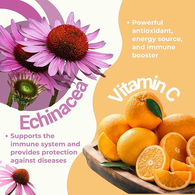 Immune System Support Supplement - Natural Blend of Propolis, Royal Jelly, Echinacea & Vitamin C - Enhances Health Plant-Based 90 Capsules (Pack of 1)