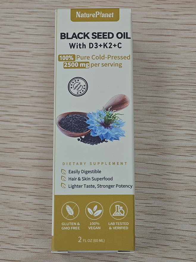 Organic Soursop Bitters and Black Seed Oil Drops Bundles with Vitamins D3, K2, B6, C | Vegan, Non-GMO, Gluten-Free