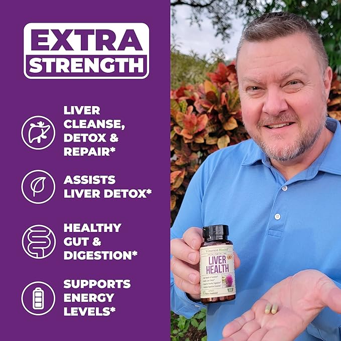 Liver Cleanse Detox & Repair Milk Thistle Supplement for Older Adults & Tongkat Ali for Men with Horny Goat Weed, Maca Root Powder, Tribulus Terrestris, and Saw Palmetto 2-Pack Bundle